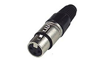 NordFolk NCX5001 кабельный разъем XLR female, хром, пластиковая крышка