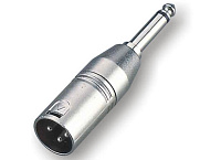 ROXTONE RA015 Переходник 3P XLR Male 6.3 mono Jack Male, металл