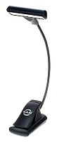 K&M 12247-000-55 подсветка для нот на прищепке, 8 LED, питание от 3-х батареек ААА, чёрная, в комплекте чехол