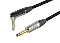 ROXTONE TGJJ310-15/6 Кабель инструментальный, цвет сине-черный, GC050, диаметр 6.5 мм, разъемы 2 x 6.3 mono Jack, длина 6 метров