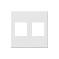 Procab CP45KS2/W Модуль настенной панели для двух вставок Keystone. Стандарт Mosaic 45x45 для Legrand и Audac, цвет белый