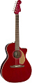 Fender Newporter Player CAR Электроакустическая гитара, цвет красный металлик