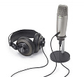 SAMSON C01U PRO RECORDING/PODCAST PACK комплект для записи: микрофон C01U Pro, настольная подставка, держатель, наушники SR850, USB-кабель, полужесткий нейлоновый кейс