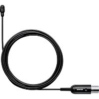 SHURE TL47B/O-MTQG Петличный всенаправленный микрофон TwinPlex, естественная передача звука, низкая чувствительность, кабель 1.6 мм