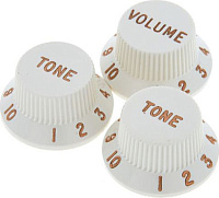 FENDER KNOBS, STRAT PARCHMENT SET ручки переключателей (2 тона, 1 громкости)