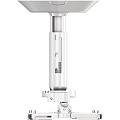 Wize PR11A-W Универсальный потолочный комплект, состоящий из крепления+штанги 15-28 см +площадки к потолку, для проектора, максимальное расстояние между крепежными отверстиями 430 мм, наклон +/- 25°, поворот +/- 6°, вращение 360°, до 23 кг, бел
