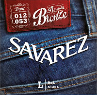 SAVAREZ A130L струны для акустической гитары (12, 16, 24, 32, 42, 53), бронза, легкое натяжение