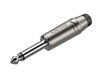 ROXTONE RJ2PP-BK-NN Разъем  jack 1/4" моно, максимальный диаметр кабеля 7 мм, цвет серебристый