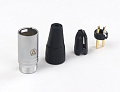 AuraSonics X3M-G кабельный 3-контактный разъем XLR male, позолоченные контакты, хром