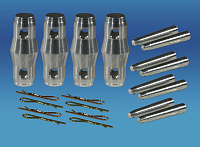 Alutruss QUADLOCK set connecting комплект для стыковки ферм: 4 стыковочных конуса, 8 штифтов, 8 защелок