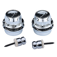 FENDER 'F' STRAP LOCKS CHROME замковые ремнедержатели (стрэплоки), цвет - хром