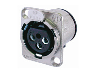 Neutrik NC3FD-V панельный разъем XLR female серии D, вертикальная установка на ПП