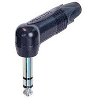 Neutrik NP3RX-BAG разъем Jack 6.3мм угловой TRS (стерео) штекер, черненый корпус