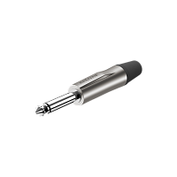 ROXTONE PJ2X-NN Разъем  jack 1/4" моно, максимальный диаметр кабеля 7.5 мм, цвет серебристый