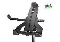 K&M 19744-000-55 держатель для планшетов 10"-16" с креплением (3/8" и 5/8") на микрофонную стойку, переработанный пластик