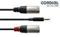 Cordial CFY 1,5 WMM-LONG кабель Y-адаптер джек стерео 3,5 мм/2xXLR male, 1,5 м, черный
