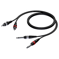 Procab CAB631/1.5 Кабель 2 джек 6.3 мм моно - 2 RCA, длина 1.5 м