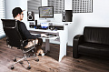 Glorious Workbench White  Рабочее место для компьютерной студии, 2Rack x 4U,место для студийных мониторов, цвет белый
