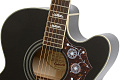 EPIPHONE EJ-200SCE Black (w/ Fishman PreSys) гитара электроакустическая со стальными струнами, джамбо, цвет черный