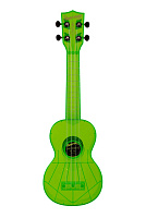 WATERMAN by KALA KA-SWF-GN Fluorescent Green, Soprano Ukulele Укулеле сопрано, материал пластик, цвет флуоресцентный зеленый