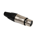 ROCKDALE XLR003 металлический кабельный разъем XLR "мама" (female) 3pin, цвет никель