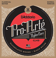 D'ADDARIO EJ49 струны для классической гитары, Silver/Black, Normal Tension
