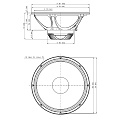 EighteenSound 15ND830/8  15" динамик НЧ, неодим, 8 Ом, 450 Вт AES, 98 дБ, 38...5000 Гц