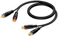 Procab REF850/1.5 Аудиокабель 2х RCA (розетка-вилка), 1.5 м