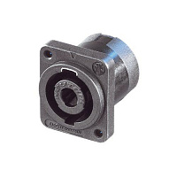 Neutrik NL4MP-1 панельный разъём Speakon female 4-контактный, квадратный фланец