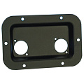 Adam Hall 8708BLK  Панель для монтажа двух разъемов XLR, цвет черный