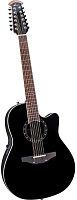 OVATION 2751AX-5 Standard Balladeer Deep Contour Cutaway 12-String Black 12-струнная электроакустическая гитара