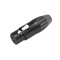 Seetronic SCMF3-BG разъем XLR мама, позолоченные контакты, черный