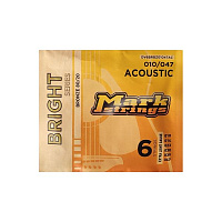 Markbass Bright Series DV6BRBZ01047AC  струны для акустической гитары, 10-47, бронза 80/20