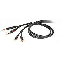 DIE HARD DHG535LU18 аудиокабель, 2 х моноджек 6.3 мм 2 х RCA, длина 1.8 метра