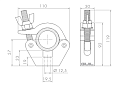 GUIL ABZ-29/N струбцина для трубы 45-52 мм, цвет черный