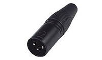 NordFolk NCX5004 кабельный разъем XLR male, черный, пластиковая крышка