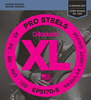 D'ADDARIO EPS170-5 струны для 5-струнной бас-гитары, сталь, Long, 45-65-80-100-130