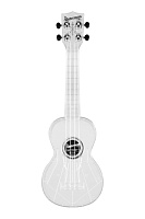 WATERMAN by KALA KA-SWT Waterman Translucent Soprano Ukulele Укулеле сопрано, материал пластик, цвет прозрачный белый