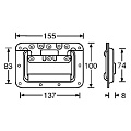 Adam Hall 34082  Ручка для кейса, металл, 155х100 мм