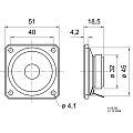 Visaton K 50 SQ/8 Головка динамическая 5 см 8 Ом