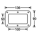 Adam Hall 38083  Панель для подстыковки колёс, 90 x 136 мм