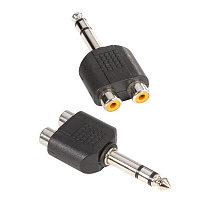 Adam Hall 7549  Y-переходник 2 x mono RCA(F) - 6.3 stereo Jack(M)