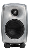 Genelec G Two BRwM активная 2-полосная АС. НЧ 4" 50 Вт, ВЧ 0.75" 50 Вт. Подставки. Вход: аналоговый RCA. Макс. SPL 100 дБ, 56 Гц - 25 кГц (-6 дБ). Кроссовер 3000 Гц. Размеры (ВхШхГ) 242х151х142 мм (с подставками). Вес 3.2 кг. Неокрашенный алюминий