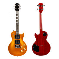 FLIGHT Centurion Tenor GT электроукулеле, Les Paul, тенор, цвет золотой, чехол