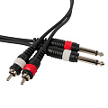 ROCKDALE DC005-5M компонентный кабель, 5 метров, разъемы 2 Mono Jack Male - 2 RCA Male (тюльпаны)