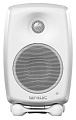 Genelec G Two BWM активная 2-полосная АС. НЧ 4" 50 Вт, ВЧ 0.75" 50 Вт. Подставки. Вход: аналоговый RCA. Макс. SPL 100 дБ, 56 Гц - 25 кГц (-6 дБ). Кроссовер 3000 Гц. Размеры (ВхШхГ) 242х151х142 мм (с подставками). Вес 3.2 кг. Белая