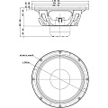 Eighteen Sound 10NW650/8  10'' динамик, 8 Ом, чувствительность 96 дБ,  300 Вт,  60...6000 Гц