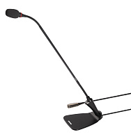 SHURE CVG18DRS-B/C Конденсаторный микрофон на гусиной шее: 45,7 см, настольная база, кнопка Mute, красное LED-кольцо сверху