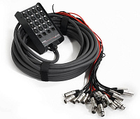 Proel EBN1604 мультикор, 16 входов XLR, 4 выхода XLR, коммутационный бокс, позолоченные контакты, длина 25м