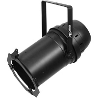 EUROLITE LED PAR-64 COB RGBW 120W Zoom светодиодный прожектор, смена цвета RGBW (красный, зелёный, синий, белый), DMX управление, угол луча 11°-35° (устанавливается вручную), встроенный микрофон, корпус черного цвета, кабель с вилкой